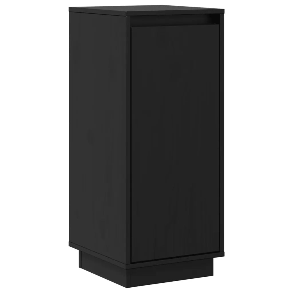 Credenze 2 pz Nere 31,5x34x75 cm in Legno Massello di Pino cod mxl 20452