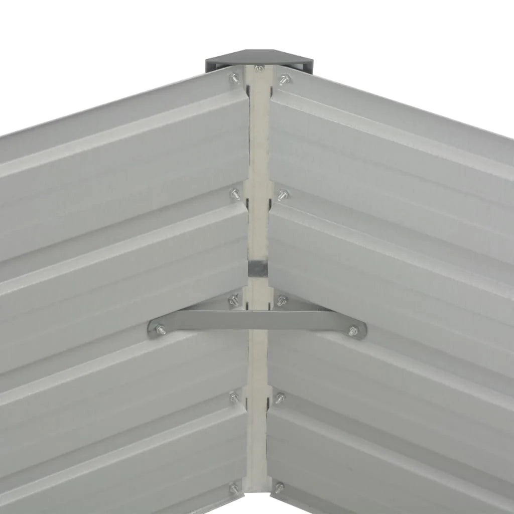Fioriera rialzata marrone 129 x 129 x 46 cm acciaio zincato 02_0000858