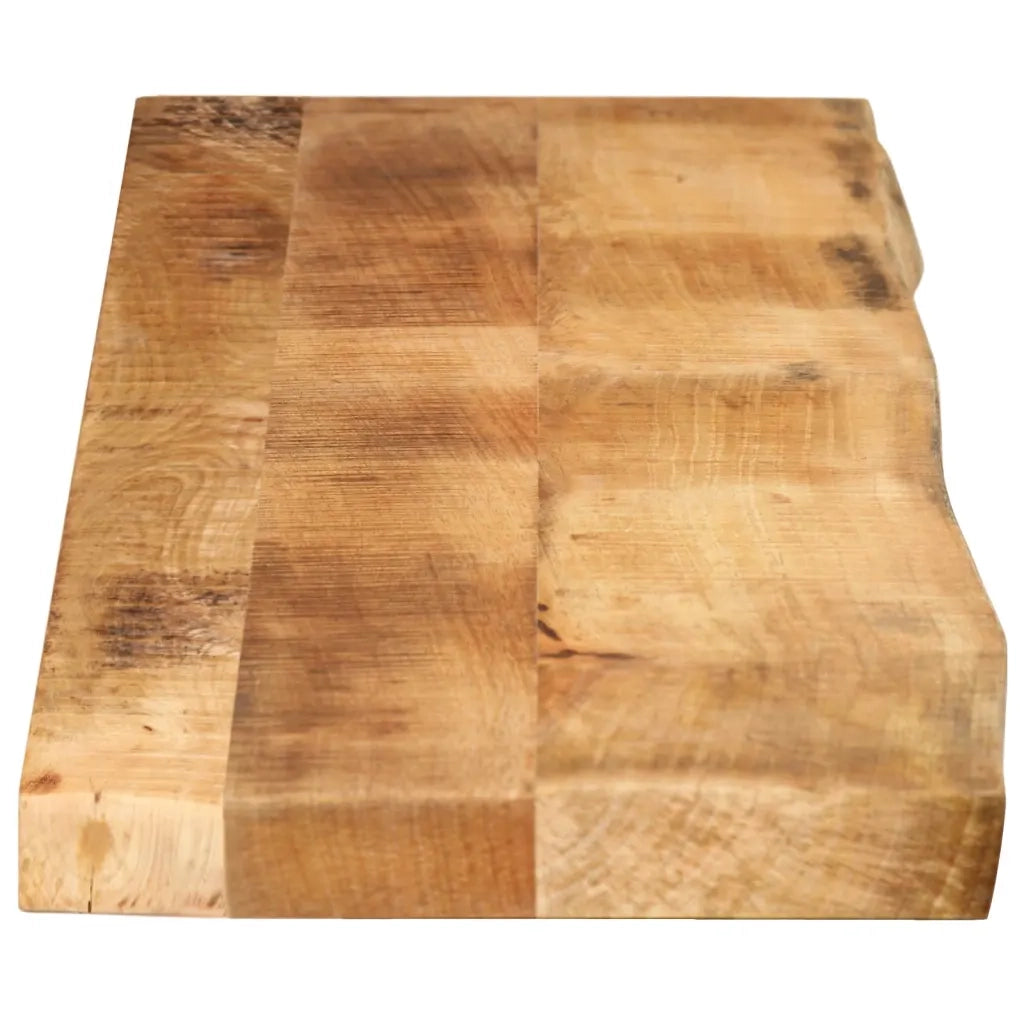 Piano Tavolo 160x40x3,8 cm Bordi Vivi Legno di Mango Grezzo 370400