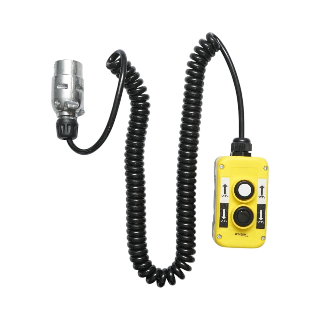 Telecomando industriale con 2 comandi, cavo a spirale e spina a 7 poli Breckner Germany