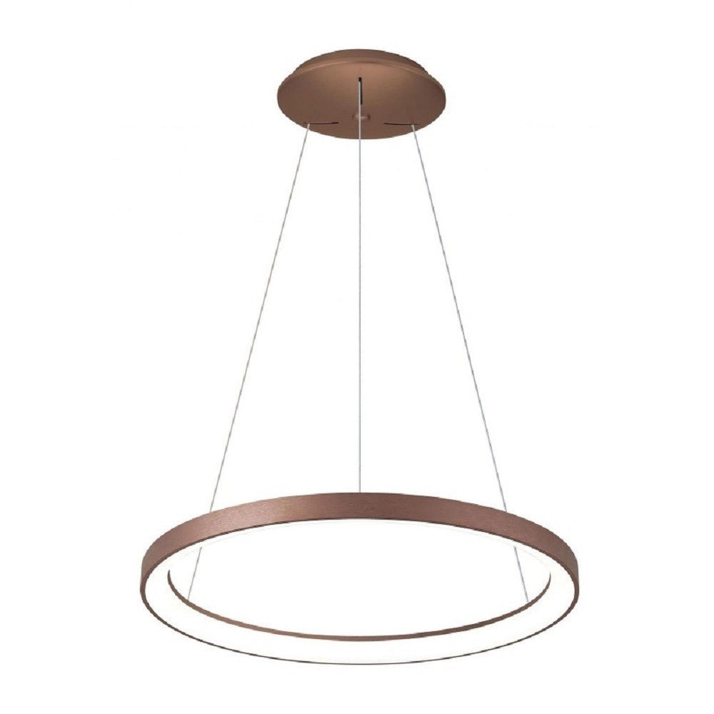 Trade Shop - Lampadario Pendente Led 42 W Cct Lampada Sospensione Circolare 58cm Luci Ufficio -