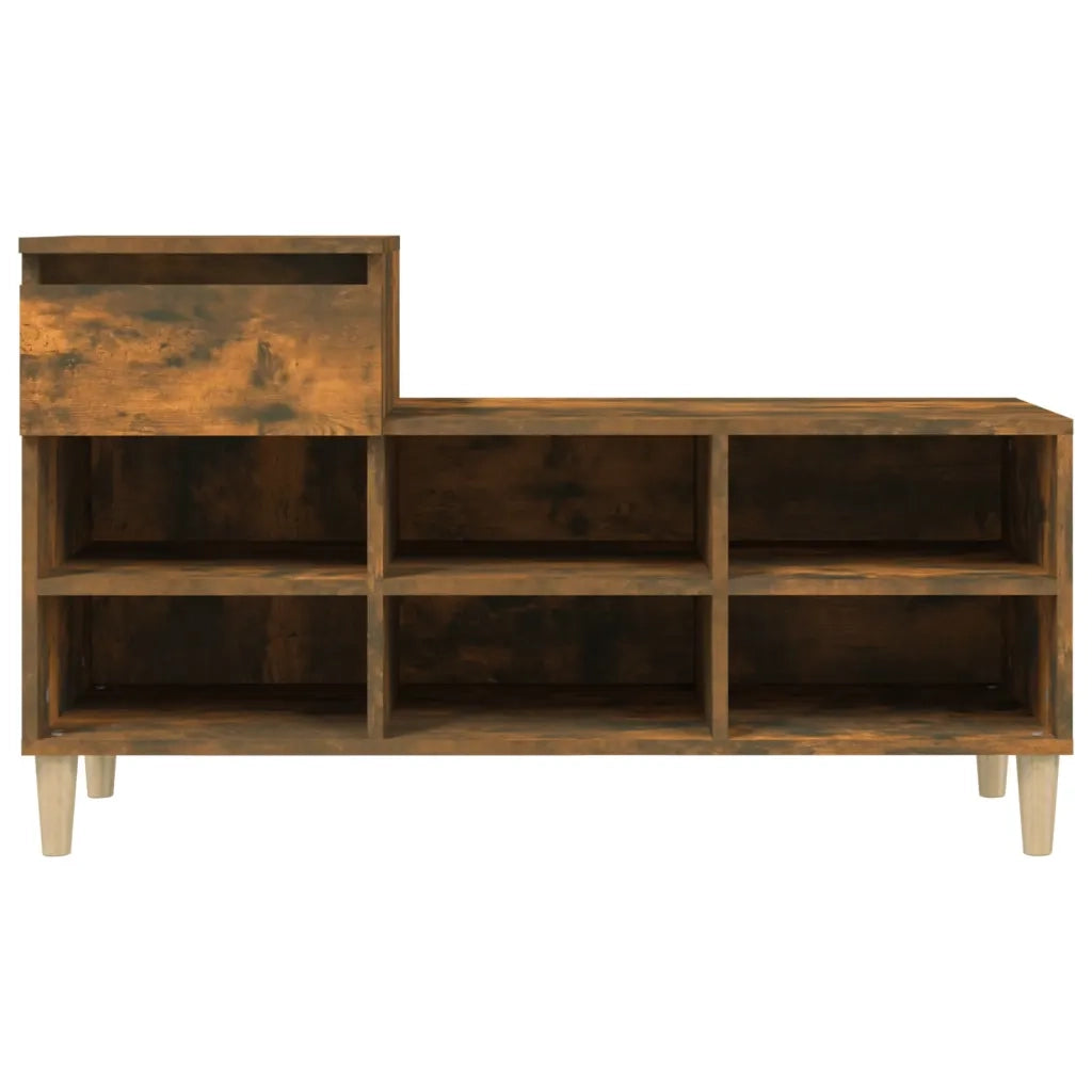 Scarpiera | Mobile per scarpe Rovere Fumo 102x36x60 cm in Legno Multistrato