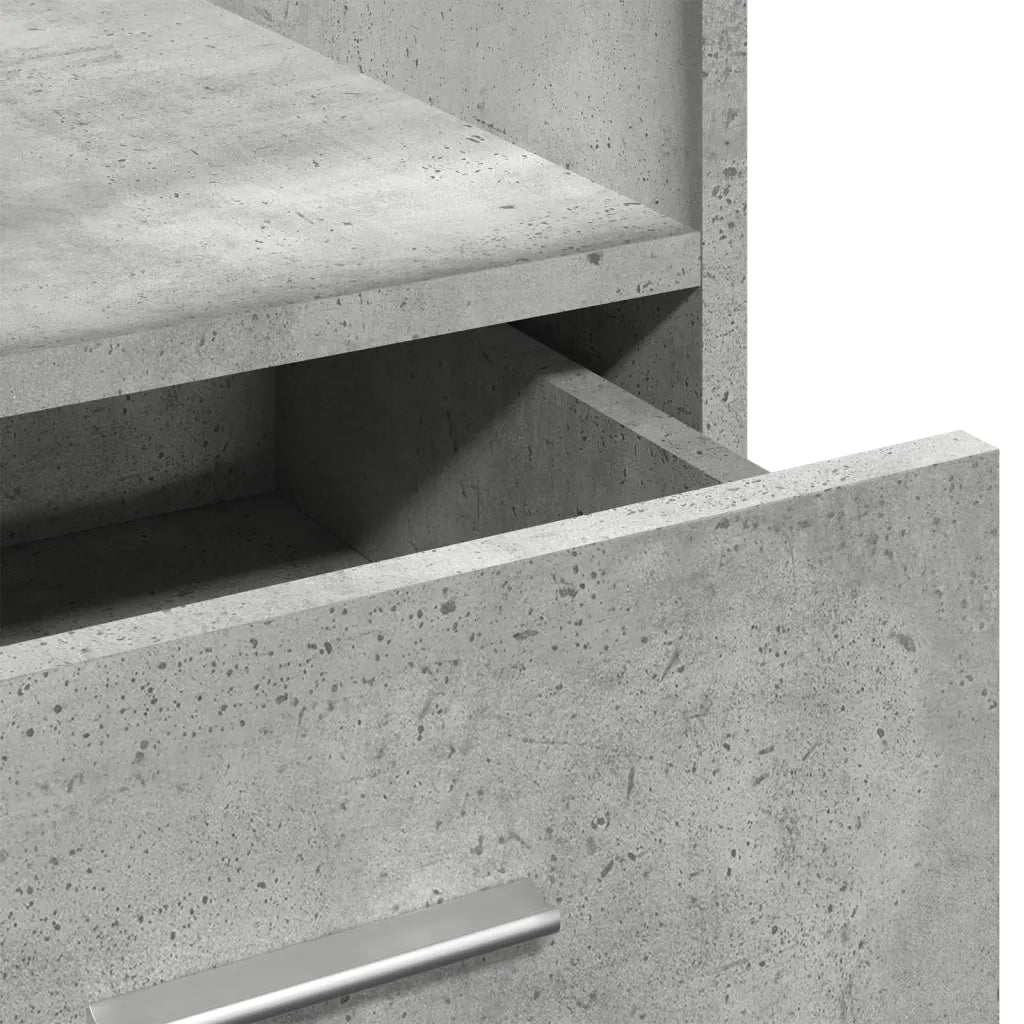 Leggio con Ruote e Cassetto Grigio 55x55x107 cm in Multistrato 848027