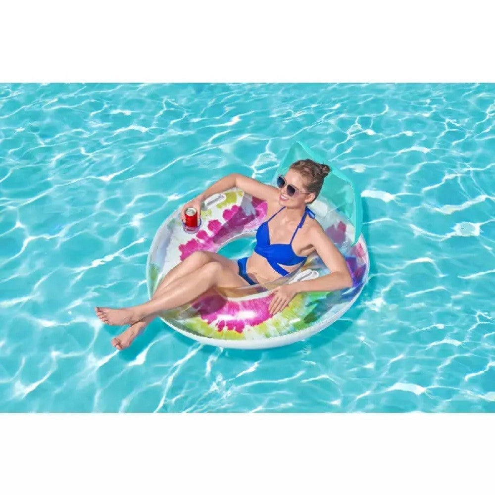 Trade Shop - Poltrona Fashion 118cm Colori Pastello Con Maniglie Portabicchiere Piscina 43637 -