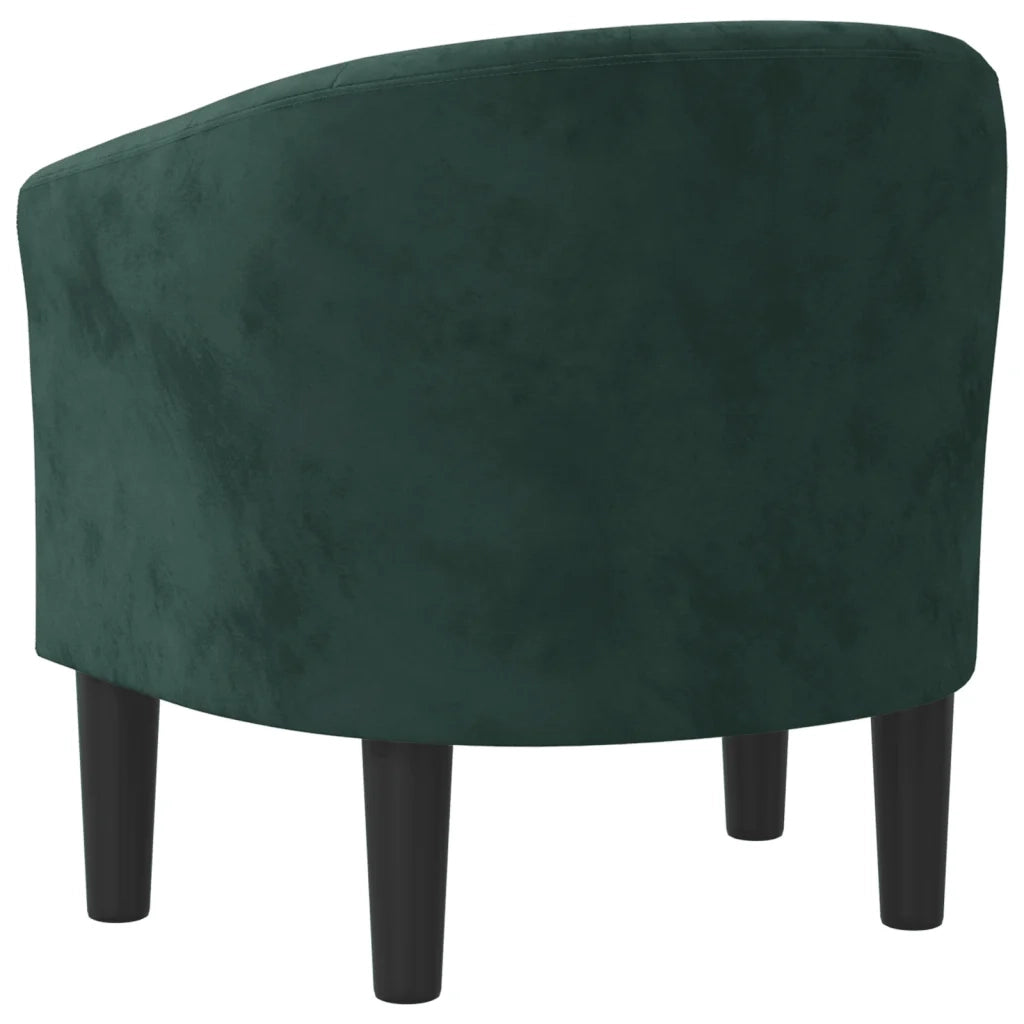 Poltrona Cabriolet Verde Scuro in Velluto 356472