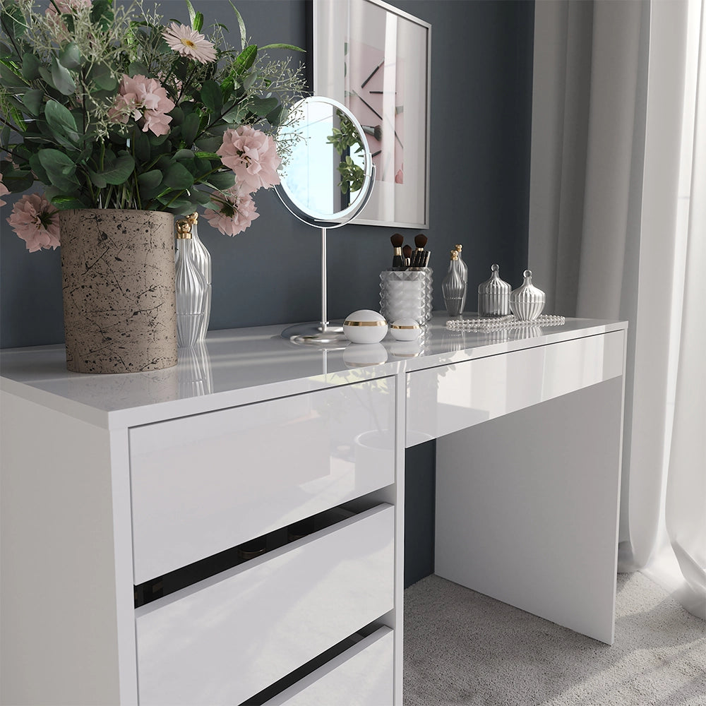 Vicco Tavolo da toeletta Bianco/bianco lucido 119.8 cm
