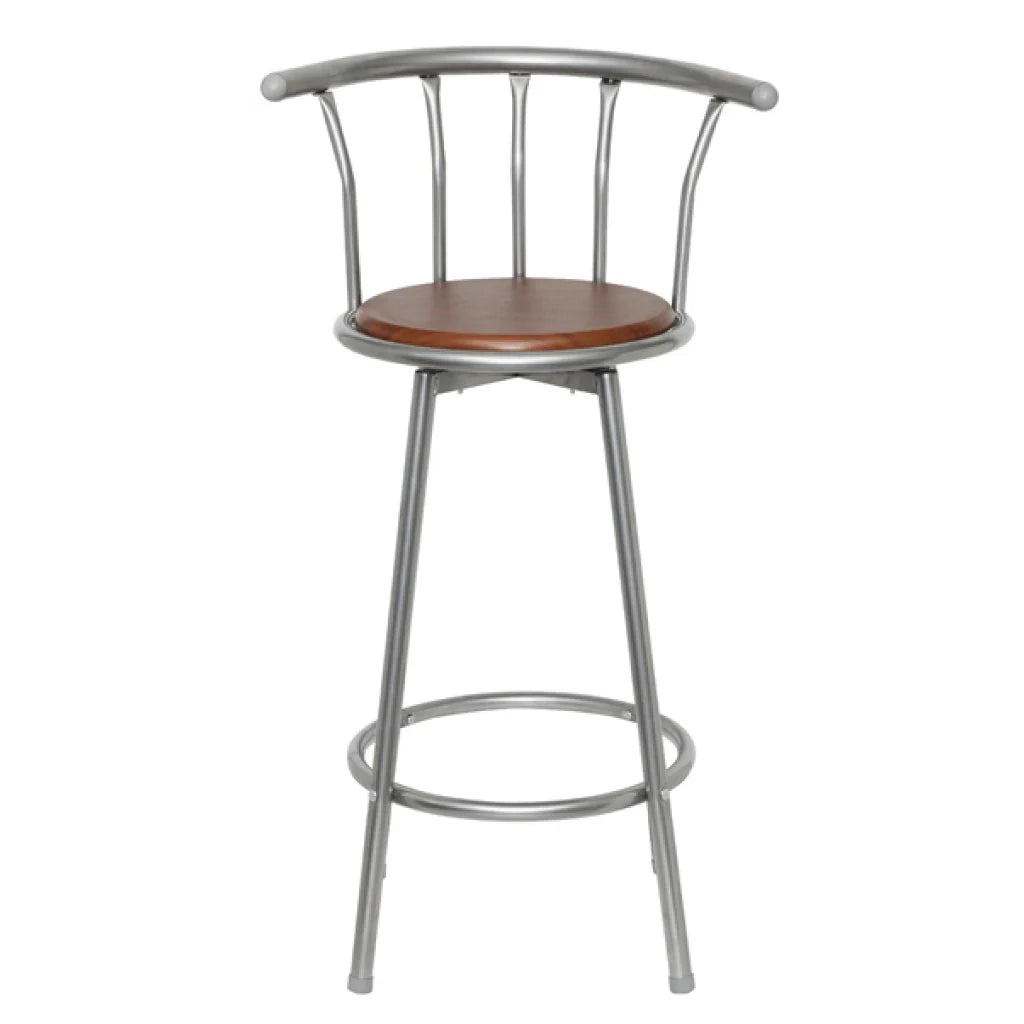 Set di 2 sgabelli da bar in legno marrone dal design moderno 1202010