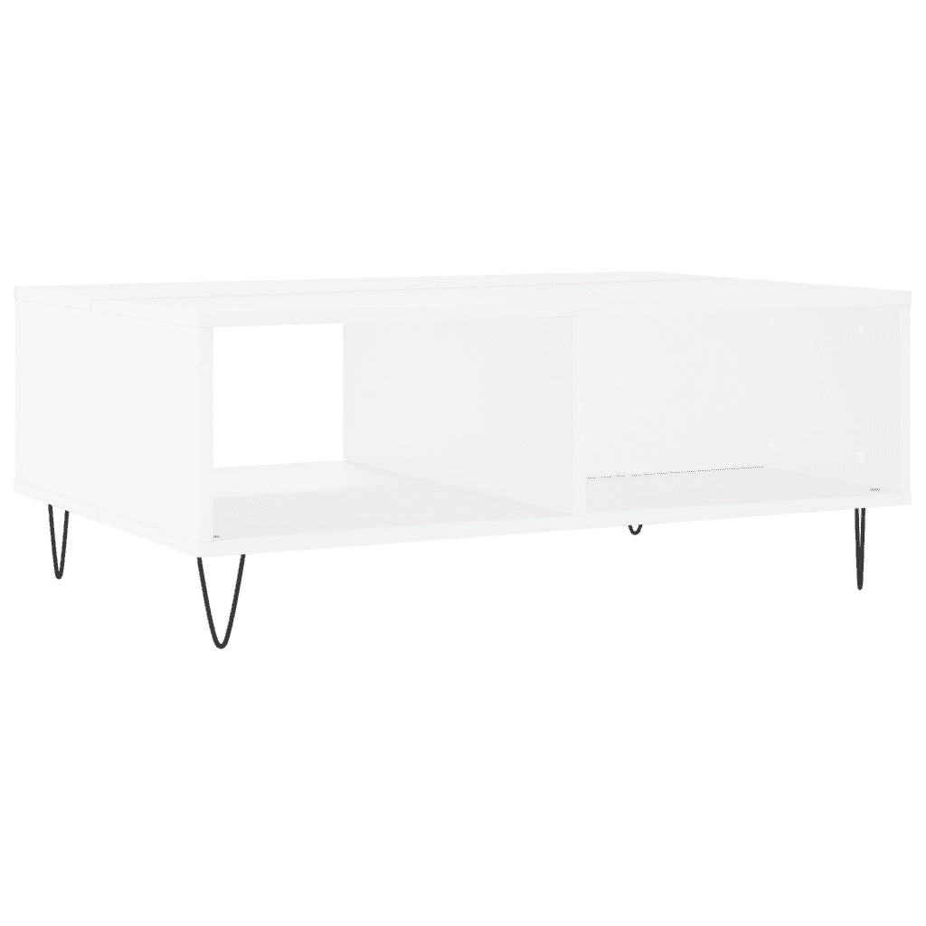 Tavolino da Salotto Bianco 90x60x35 cm in Legno Multistrato 827060