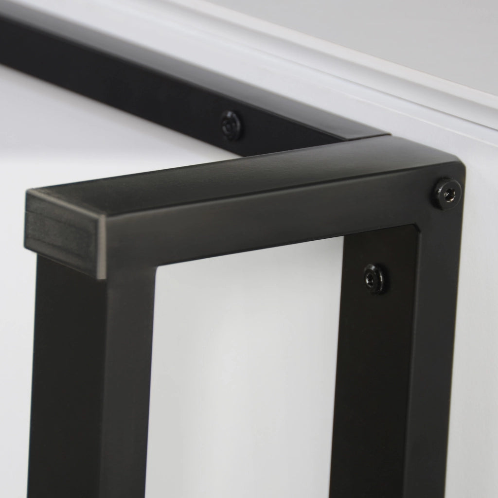 Mobile TV con 2 Ante e 2 Cassetti; 2 Vani Aperti; Stile Moderno; Soggiorno; 180¡Á38¡Á50 cm; in MDF; Bianco e Legno