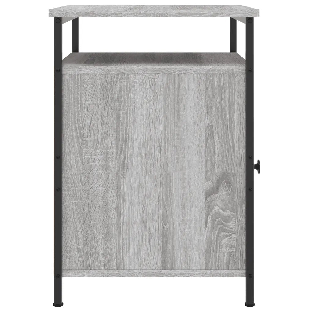 Comodini 2 pz-Set di 2 Tavolino da notte Grigio Sonoma 40x42x60 cm in Legno Multistrato 737298