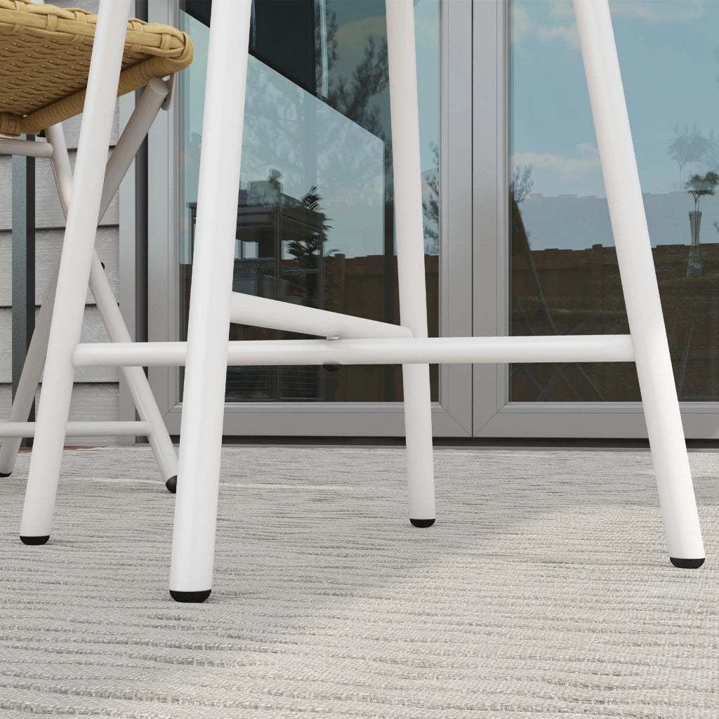 Tavolino da caff¨¨ in rattan sintetico ¨C zephmum ¨C naturale 50x50x55 cm