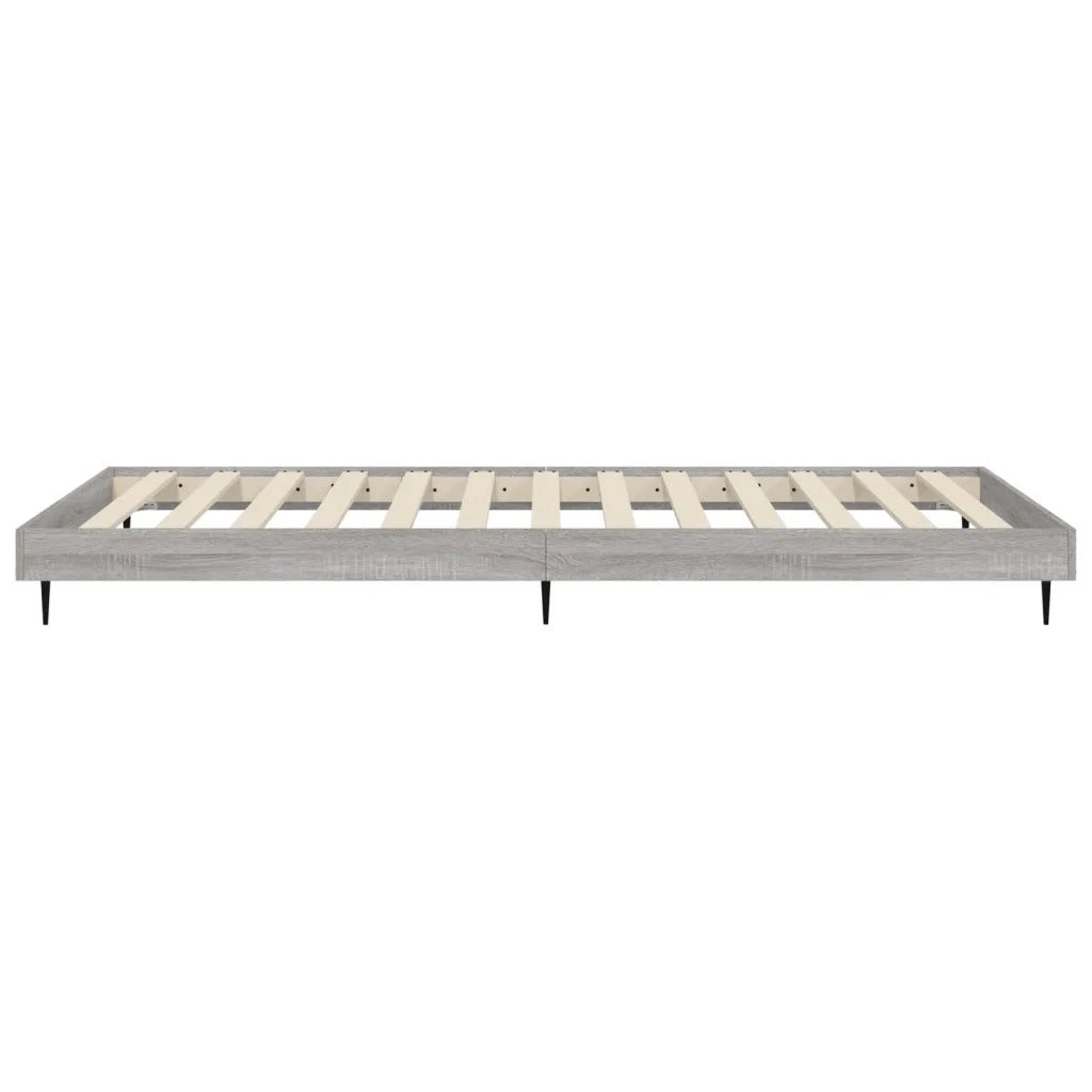 Letto singolo | Letto per adulti | Giroletto Grigio Sonoma 75x190 cm in Legno Multistrato