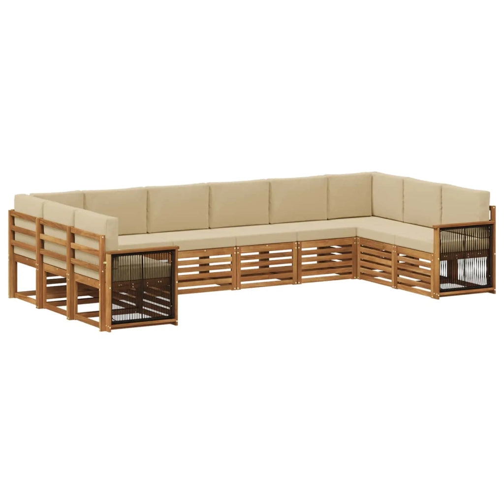 Set di divani da esterno 7 pz Naturale 3384894