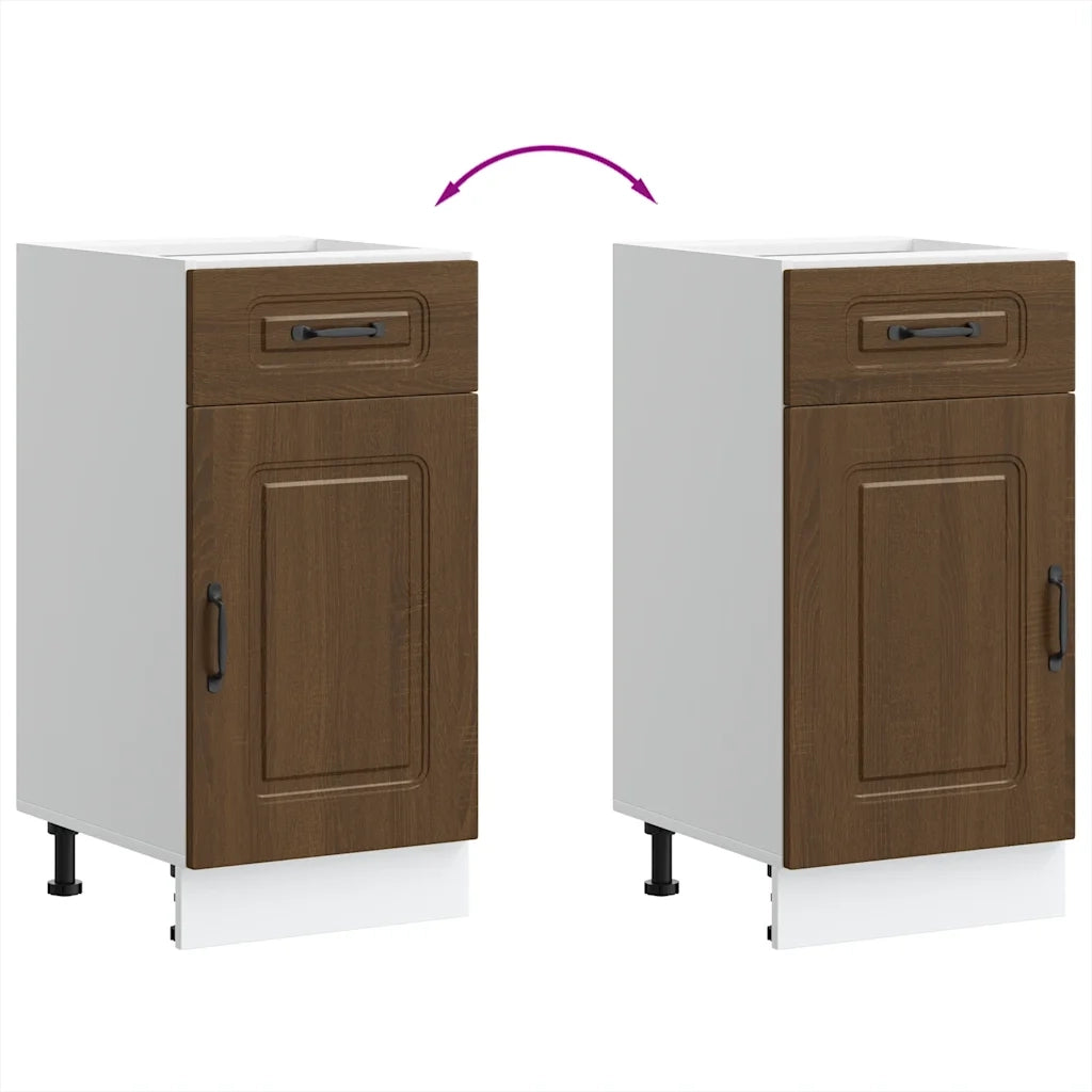 Base da Cucina Kalmar Rovere Marrone in Legno Multistrato