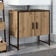 Mobile Lavabo Bagno Rovere Artigianale Legno Multistrato 857703