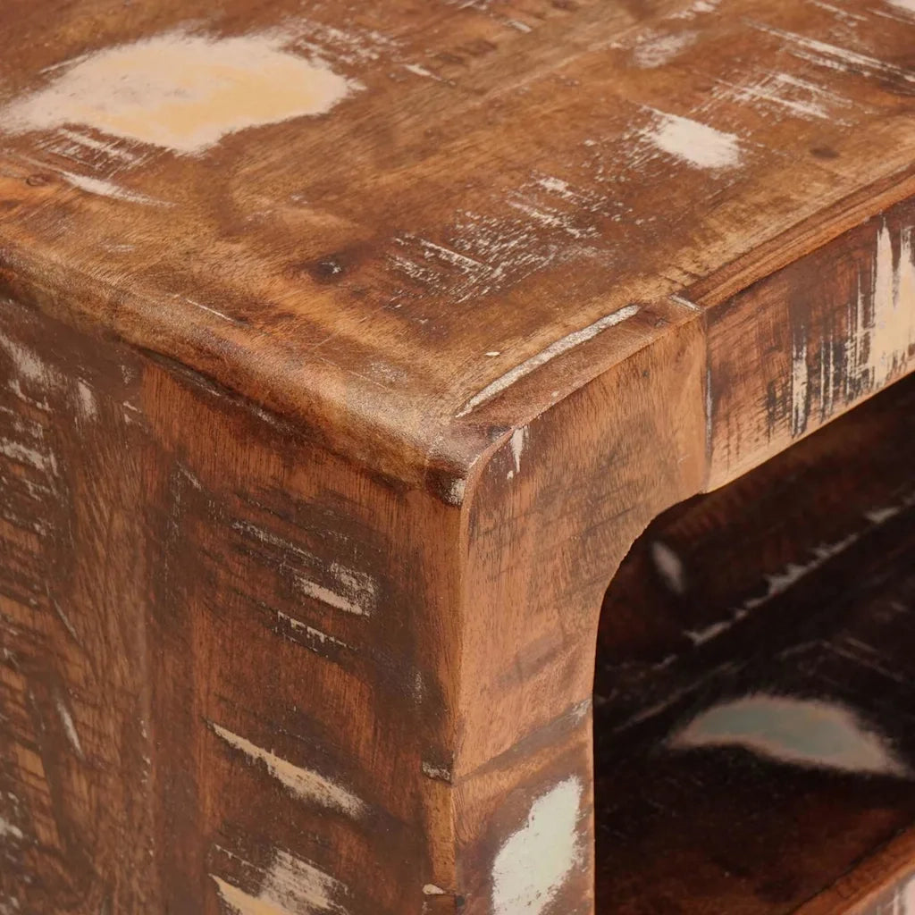 vidaXL Tavoli da Fine Multicolore legno massello di riciclo