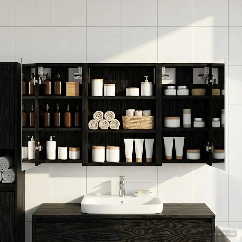 Set di Armadi da Bagno con lo scaffale 3 pcs 100 x 10,5 x 50 cm 3403681