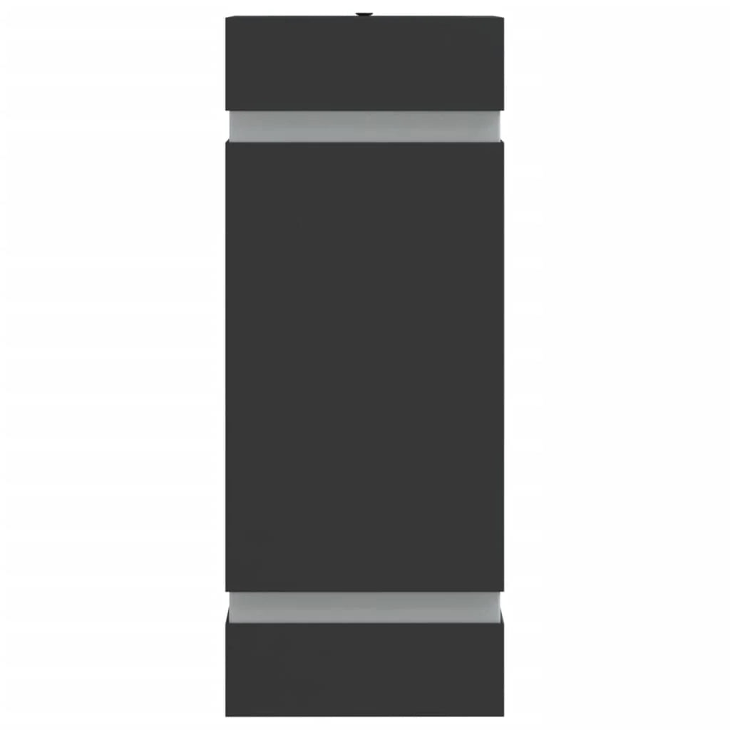 Applique da esterno con diffusore 9,5 x 7,5 x 24 cm in acciaio inox nero 02_0056635