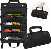 Tas per attrezzi, piccola cassetta di attrezzi con contenitori rimovibili, cassetta di attrezzi robusta con organizzatore, set di contenitori per attrezzi per meccanici ed elettricisti, regalo per uomini (nero)