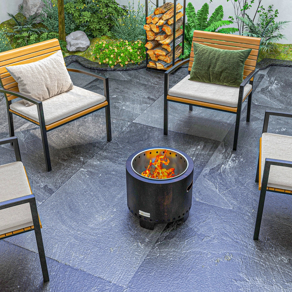 Braciere Feuertonne Fuoco Giardino ¨C zephmum ¨C 45x45x42 cm Nero Bronzo
