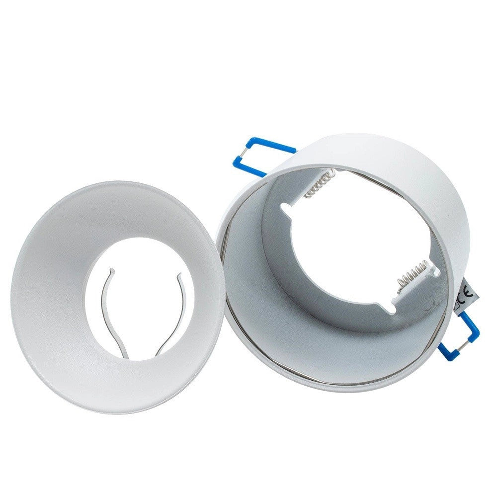Trade Shop - Portafaretto Tondo Incasso 70mm Luce Soffitto Cartongesso Lampade Led Gu10 Gu5.3 - Bianco