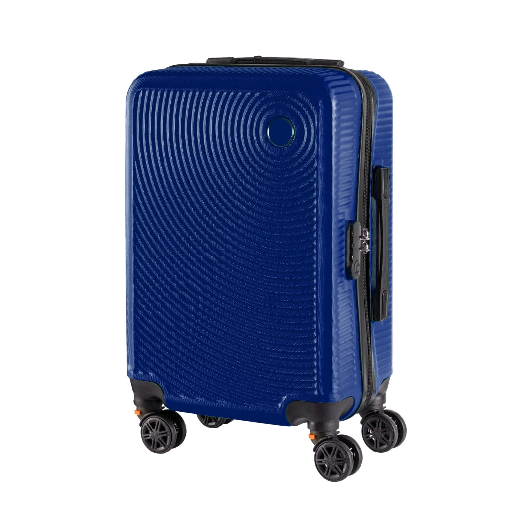Trolley Bagaglio Mano Rigido 54x33x22 Piccolo Ultraleggero Valigia In Abs Con 4 Ruote Rimovibili Manico Chiusura Di Sicurezza Per Compagnie Low Cost Economy Zaino Da Viaggio Blu Royal