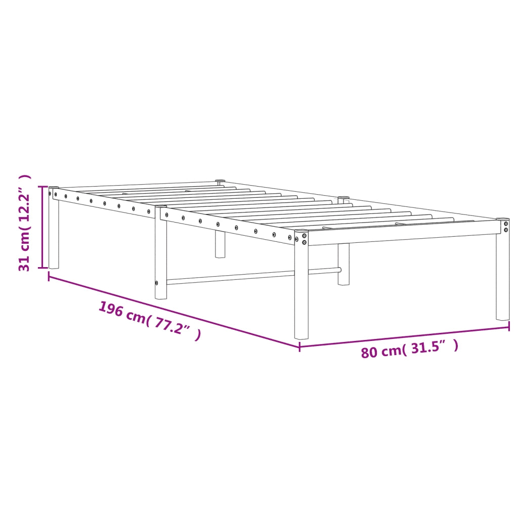 Giroletto in Metallo Nero 75x190 cm 373645