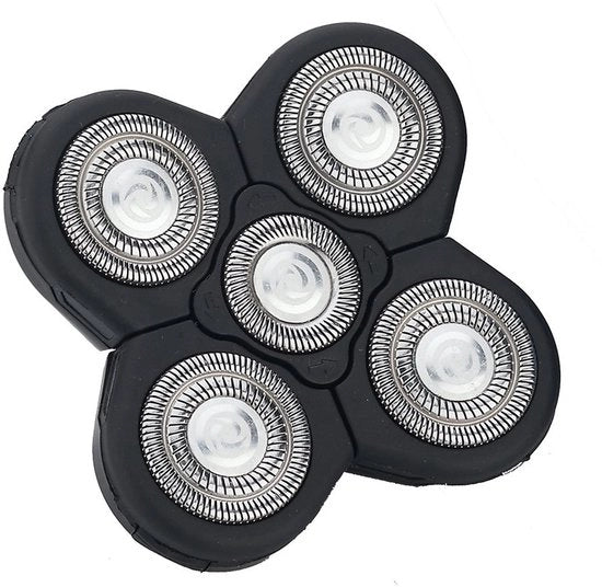 Accessori Manuale Elettrico per Rasoi | 5 in 1 Lame Scambiabili Flottanti e Immergibili - Testine (Nero, 1 Pezzo)