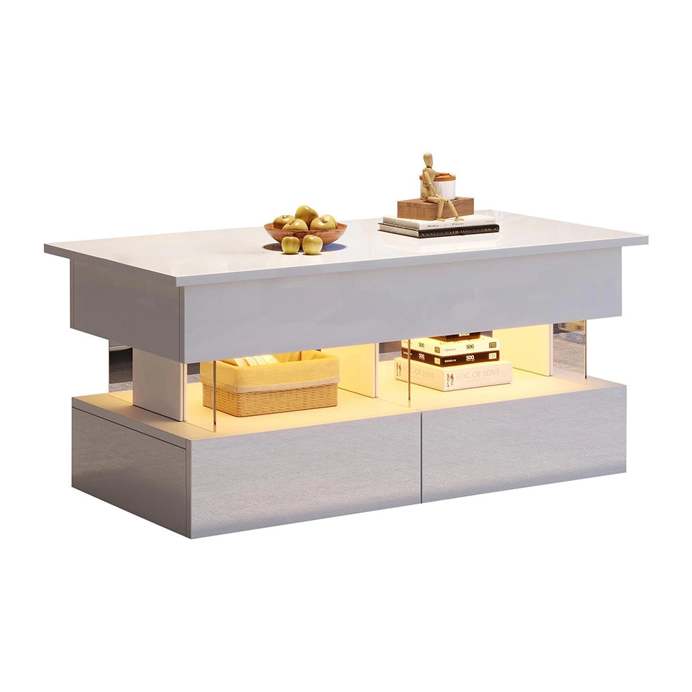 Tavolino regolabile - Xylo - 100x50cm piano alzabile bianco
