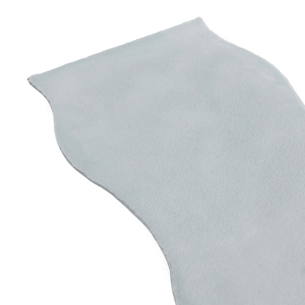 Tappeto Moderno Grigio Chiaro in Ecopelliccia a Pelo Lungo 80x300 cm per Soggiorno e Ingresso