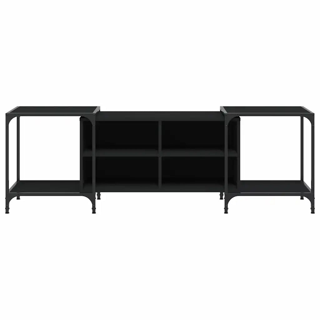 Mobile Porta TV Nero 153x37x50 cm in Legno Multistrato 837602
