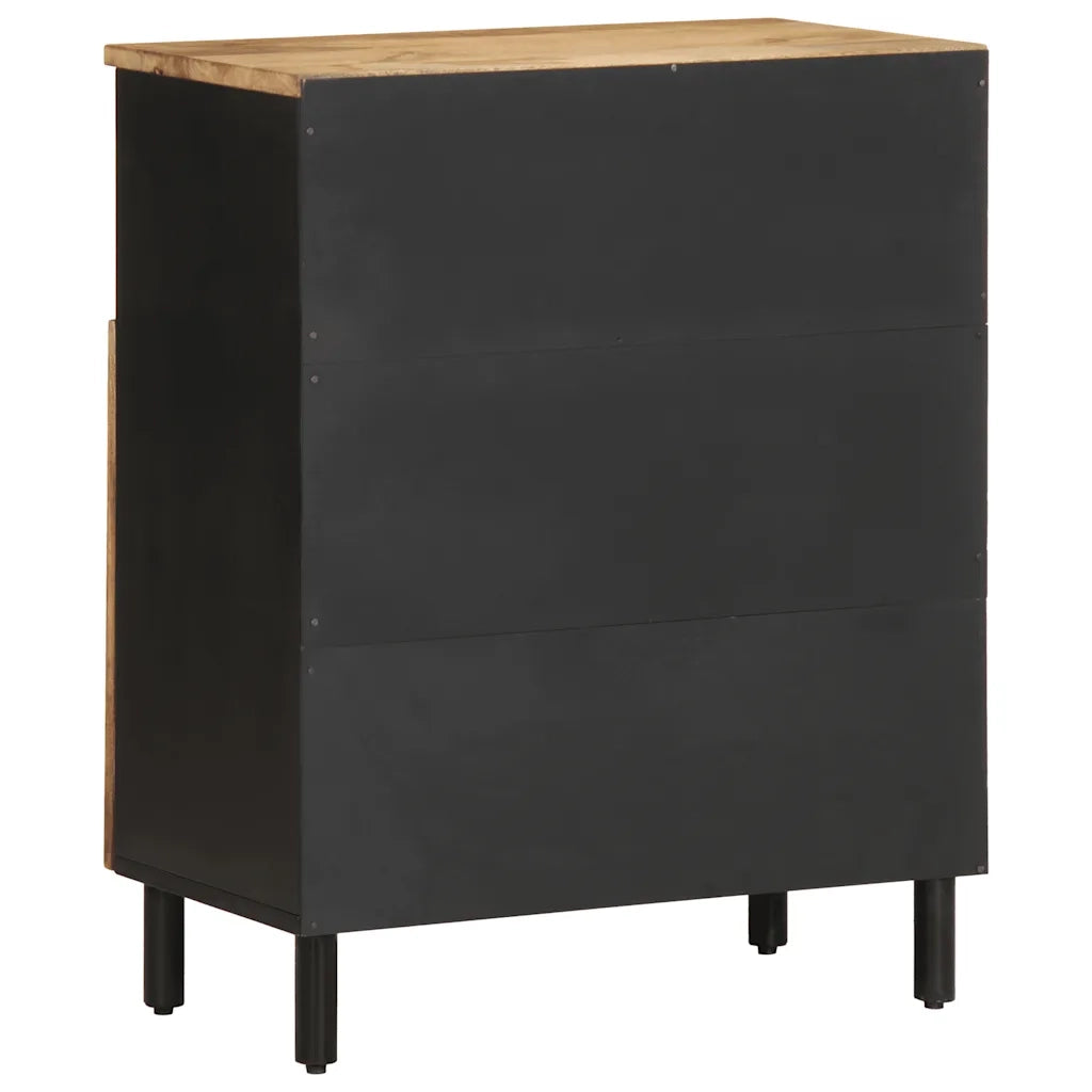 Credenza | Madia | Buffet da pranzo | Armadio da pranzo 60x33,5x75 cm in Legno Massello di Mango Grezzo
