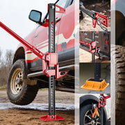 Binda manuale – Set completo per SUV/fuoristrada, cric fino a 3000 kg con piastra di sostegno, supporto ruota, adattatore per paraurti, fissaggio per verricello e morsetto