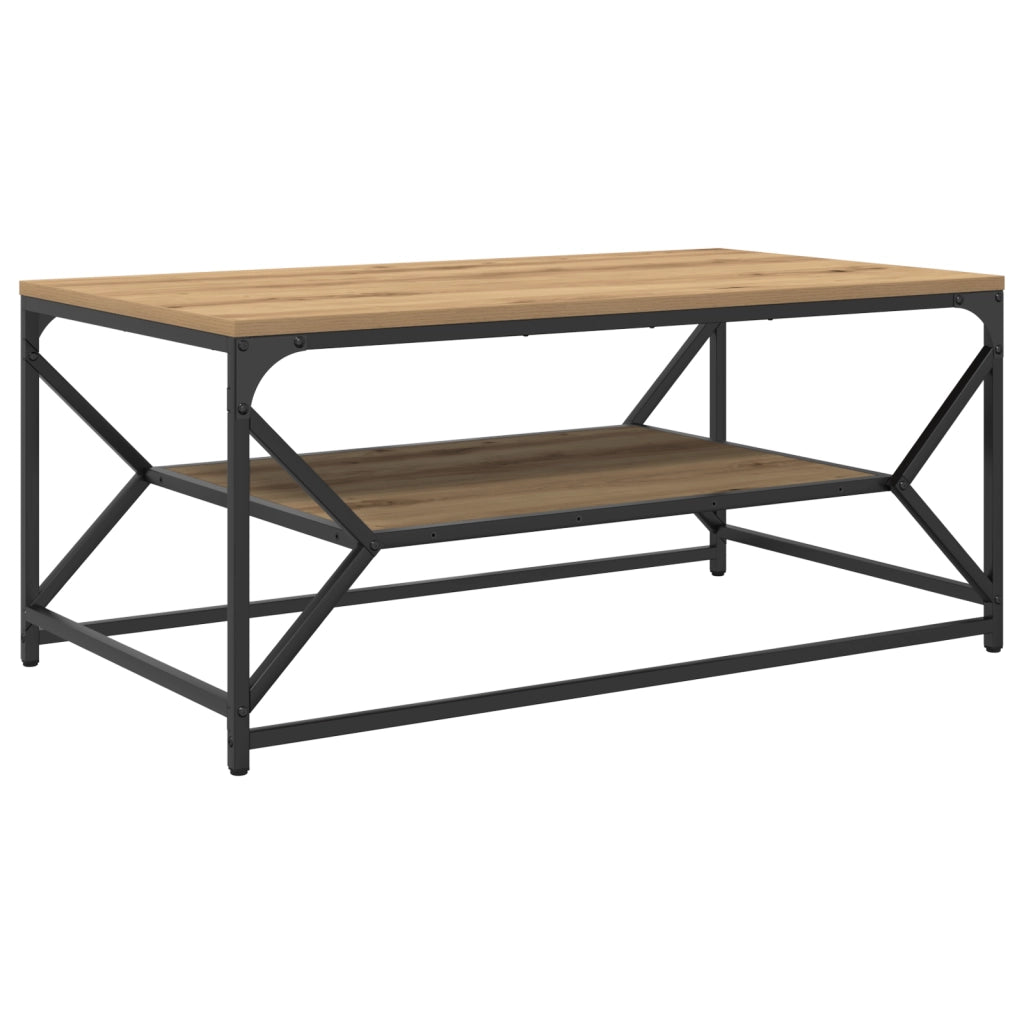 Tavolino da caffÃ¨  con piano in Rovere Artigianale 90x50x40 cm in Legno Ingenerizzato