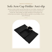 Supporto per bicchieri per divano con contenitore anti-slip in silicone nero