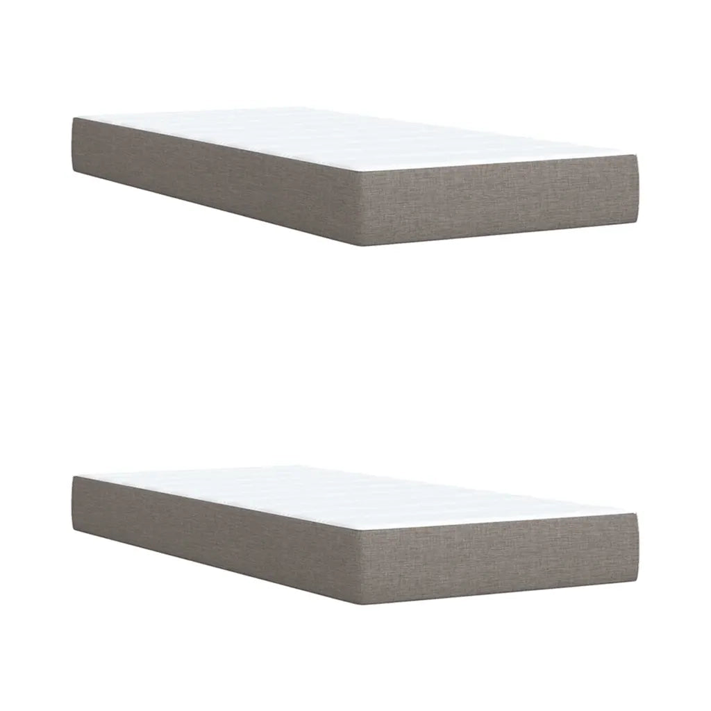 Giroletto a Molle con Materasso Tortora 200x200 cm in Tessuto 3289874