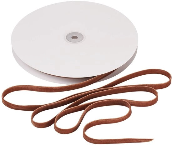 Fili di velluto 10 mm spessore fili di velluto morbidi a doppia faccia tessuti di velluto marrone per confezioni di regalo decorazioni per strisce di cucito per matrimonio fiori di carta per decorazioni di Natale