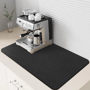 Mat di supporto per caffè con superficie antiscivolo - assorbente e impermeabile - con gomma sul retro - resistente alle macchie - 40 x 50 cm - materiale PU duraturo
