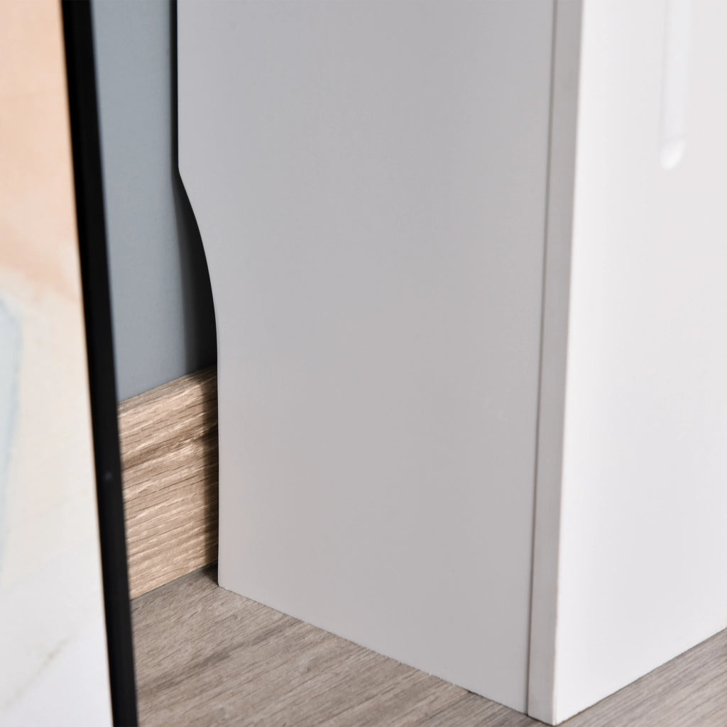 Armadio per termosifoni con ante a doghe ¨C zephmum ¨C Bianco 112x19x81 cm
