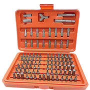 Trade Shop - Kit Set 100 Pz Cacciavite Sicurezza Antimanomissione Torx Hex Bit Cromo Vanadio -