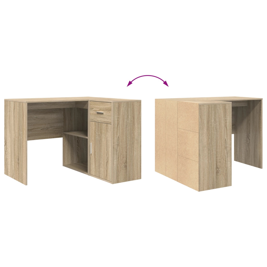 Scrivania Angolare Rovere di Sonoma 102x88x75 cm Legno Ingegnerizzato