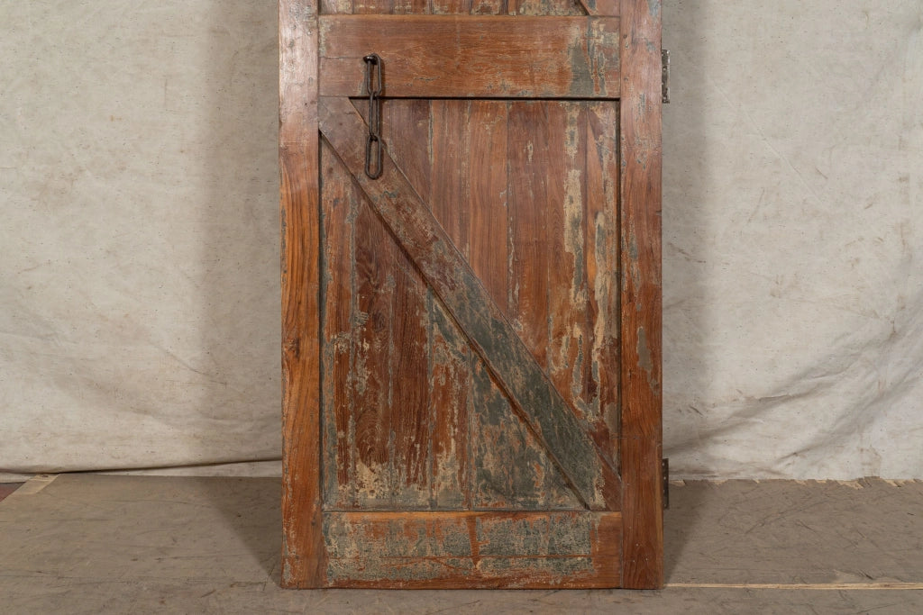Biscottini Porta portone in legno massello e ferro da interno o da esterno vecchia e antica medievale scorrevole