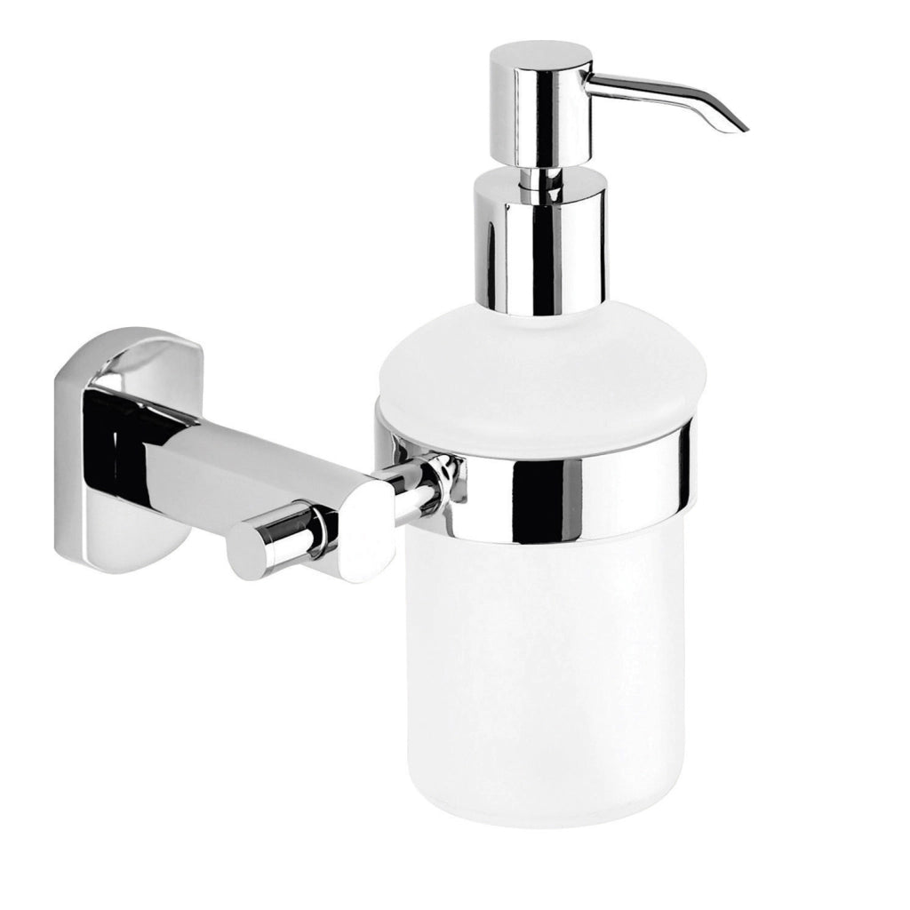 Dosasapone con erogatore in metallo da muro in acciaio inox e Cromall EP81 Gedy serie EDERA PLUS Cromato