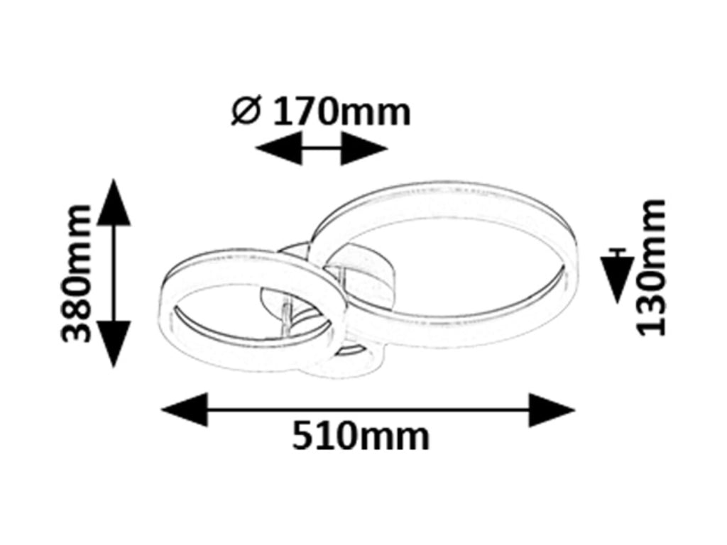 Plafoniera LED Rabalux Amilia cromata 24W CCT 2650lm