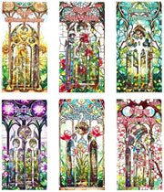 60 pezzi di adesivi per cornice a specchio holografici, 6 temi adesivi glitter trasparenti, set di adesivi per scrapbook PET lucidi, adesivi impermeabili, accessori decorativi per il fai da te, junk journal
