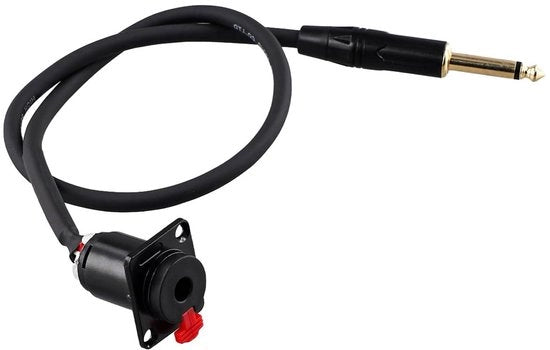 Cavo di estensione audio per cuffie 6,35 mm mono-parlante 50 cm - Connesione dorata - Estensione cavo cuffie con lunghezza aggiuntiva