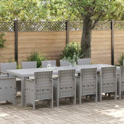 Set da Pranzo per Giardino con cuscino 13 pcs Grigio chiaro