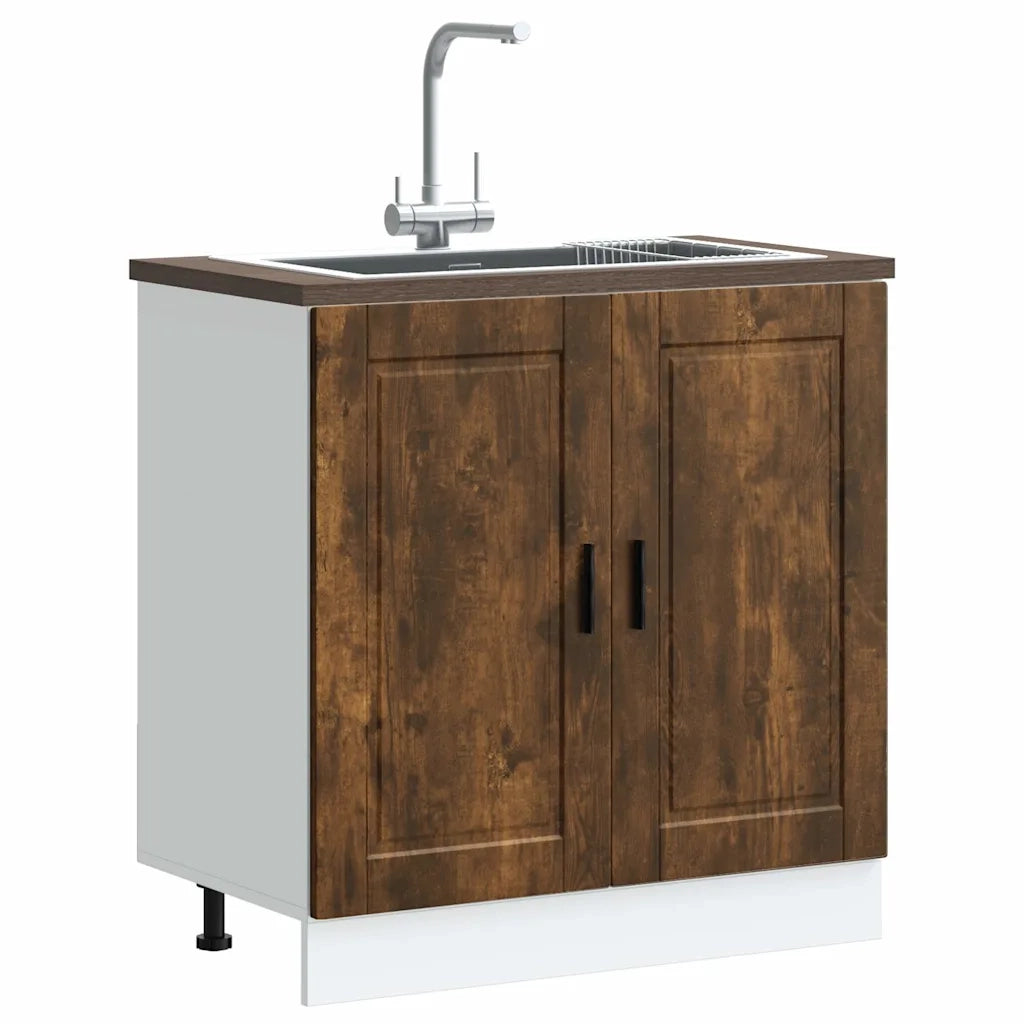 Mobile base lavello Porto Rovere Fumo 80x46x81,5 cm Truciolato 853932