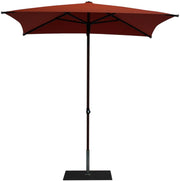 Ombrellone da Giardino 2x2 m Palo Ø38 mm in Alluminio Effetto Legno Tessuto Olefin Trend Wood Terracotta