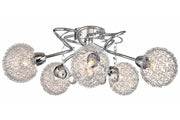 Plafoniera glamour cromata Vesna 5 luci G9 Reality